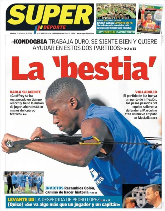 Portada Superdeporte del 17 de mayo de 2019