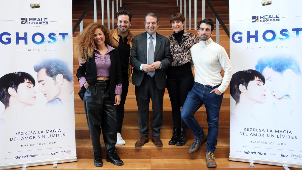 Un momento durante la presentación en Vigo de Ghost, el musical.