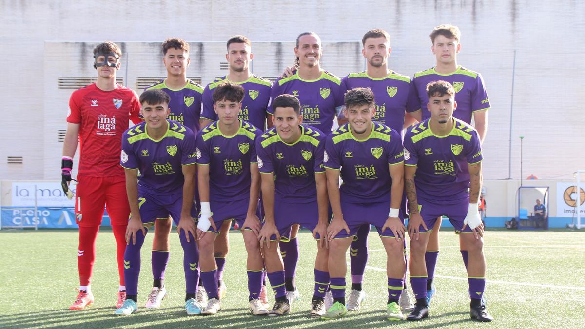Once inicial del Atlético Malagueño en el partido de ayer.