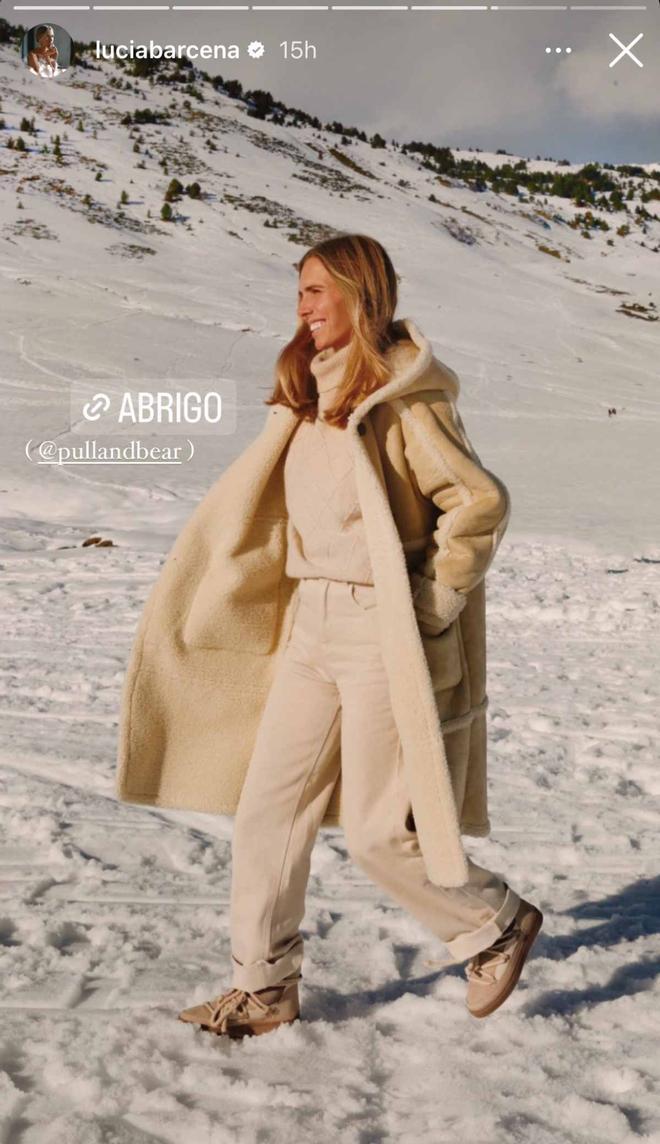 El abrigo de Pull & Bear con detalles borreguito perfecto para ir a la  nieve, palabra de Lucía Bárcena - Woman