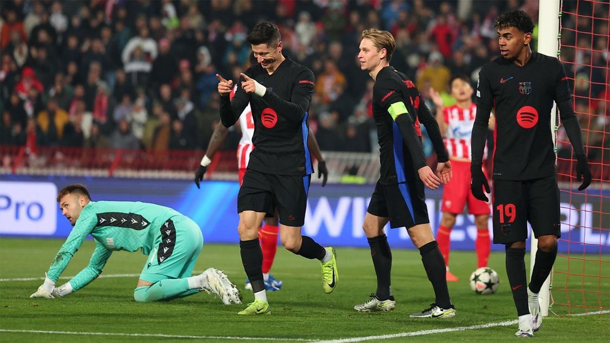 Estrella Roja - FC Barcelona | El doblete de Lewandowski