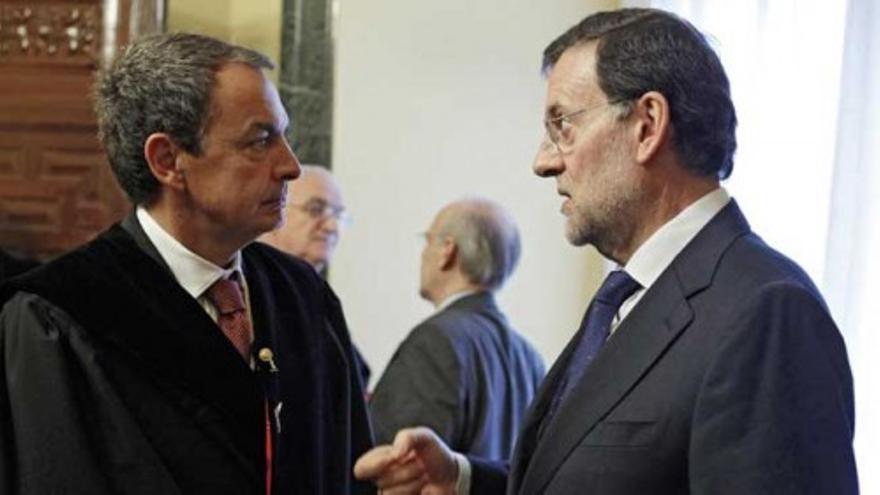 Rajoy: "Zapatero está más tranquilo que yo"