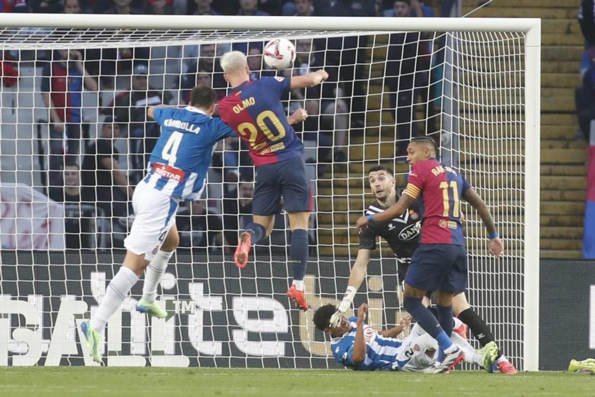Joan Garcia en el derbi de la temporada pasada