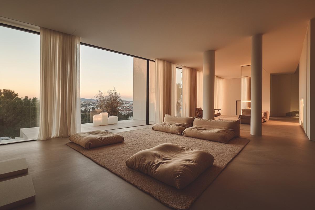 El color Mocha Mousse en una habitación, pura elegancia relajada.
