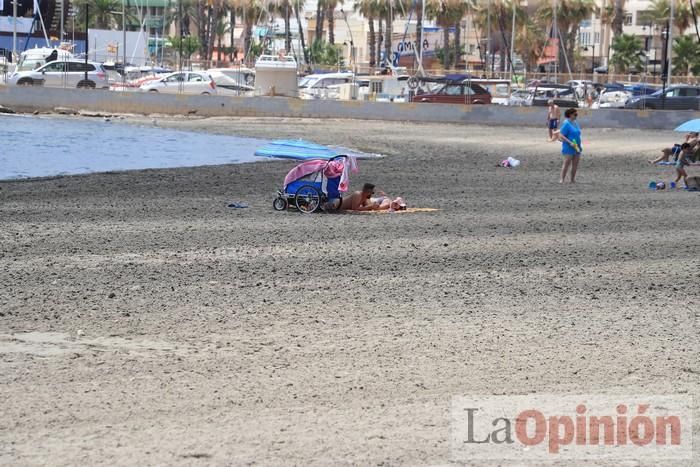 Ambiente en las playas de la Región durante el primer fin de semana de la 'nueva normalidad'