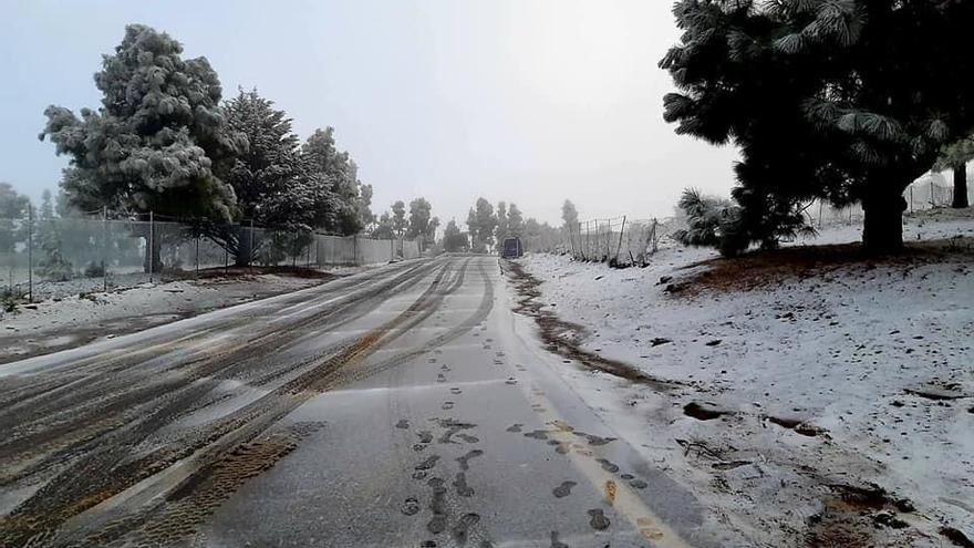 Nieva en la cumbre de Gran Canaria