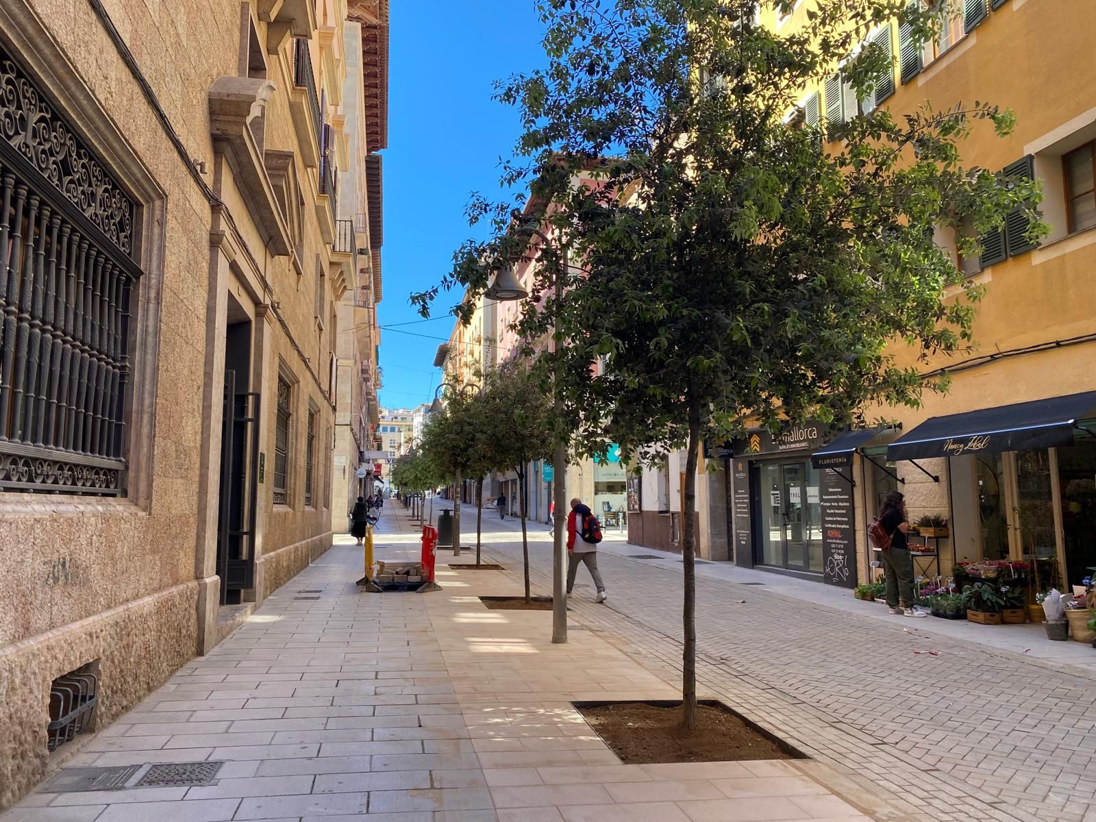 Las fotos de la calle Velázquez de Palma tras la eliminación de la trama verde