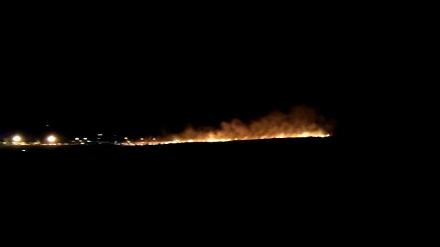 Incendio en el cerro de la Esmeralda de Cáceres