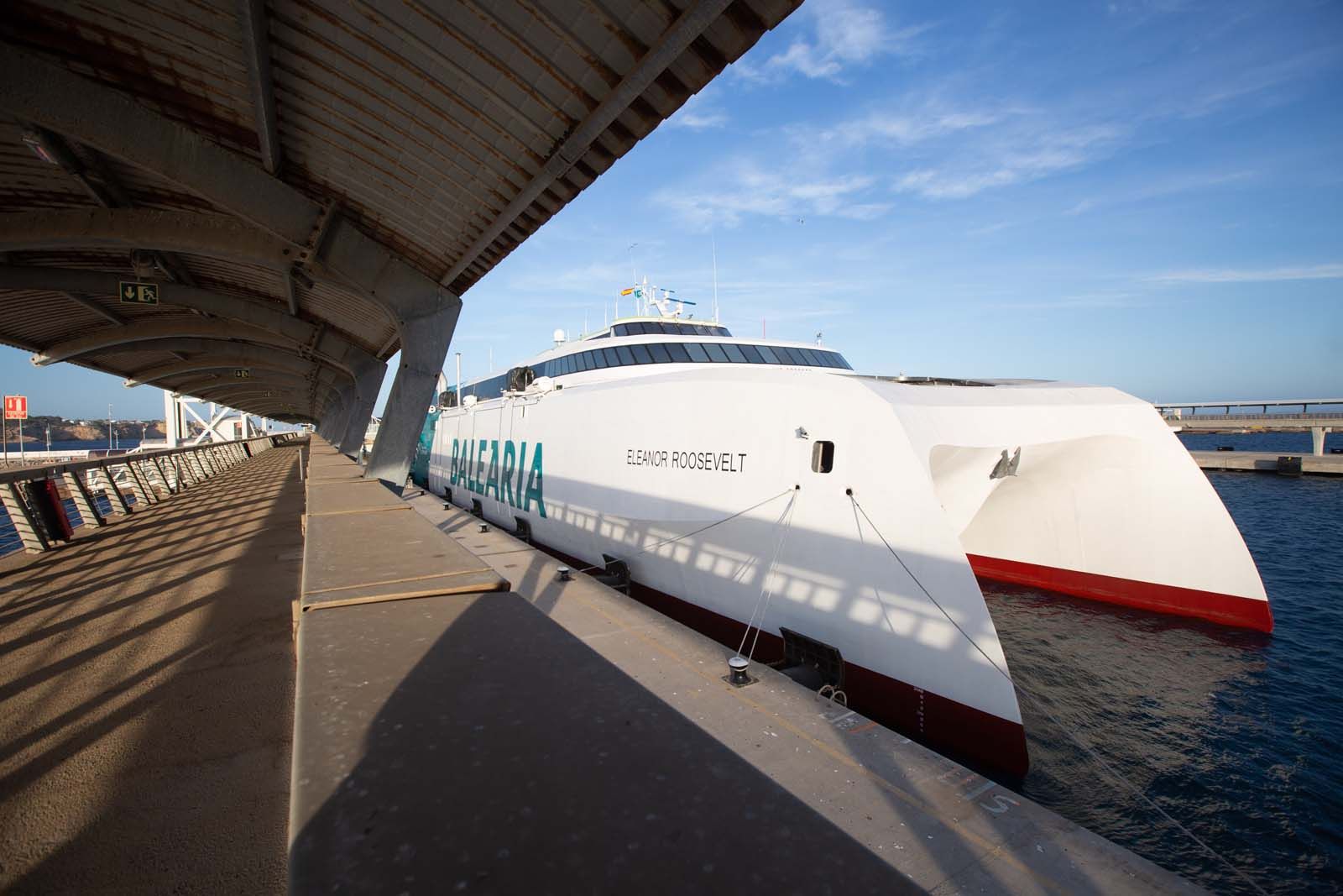 Inauguración del nuevo barco de Baleària, Eleonor Roosevelt.