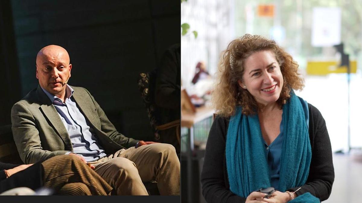 Luis Calderón, alcalde de Paredes de Nava, y Blanca Hernández, presidenta y fundadora de TuTecho