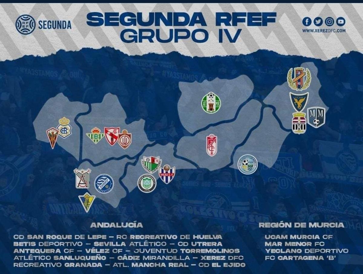 Reparto de equipos en el grupo de la Segunda RFEF.