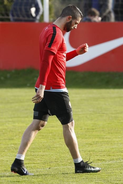 Entrenamiento del Sporting en el segundo día del año