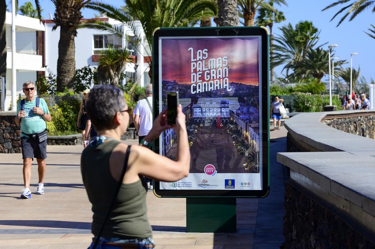 Imagen de la campaña turística promocional de Las Palmas de Gran Canaria en el sur de la Isla.