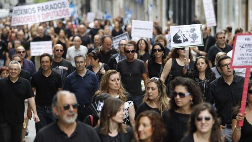 Manifestación de funcionarios.