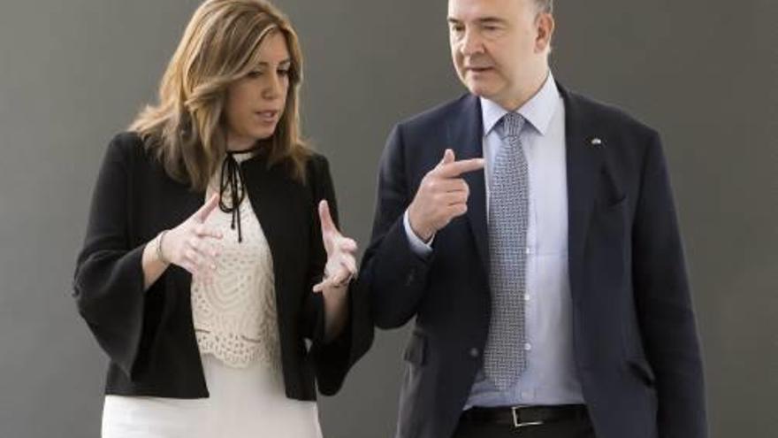 Susana Díaz es va reunir amb el comissari Moscovici.