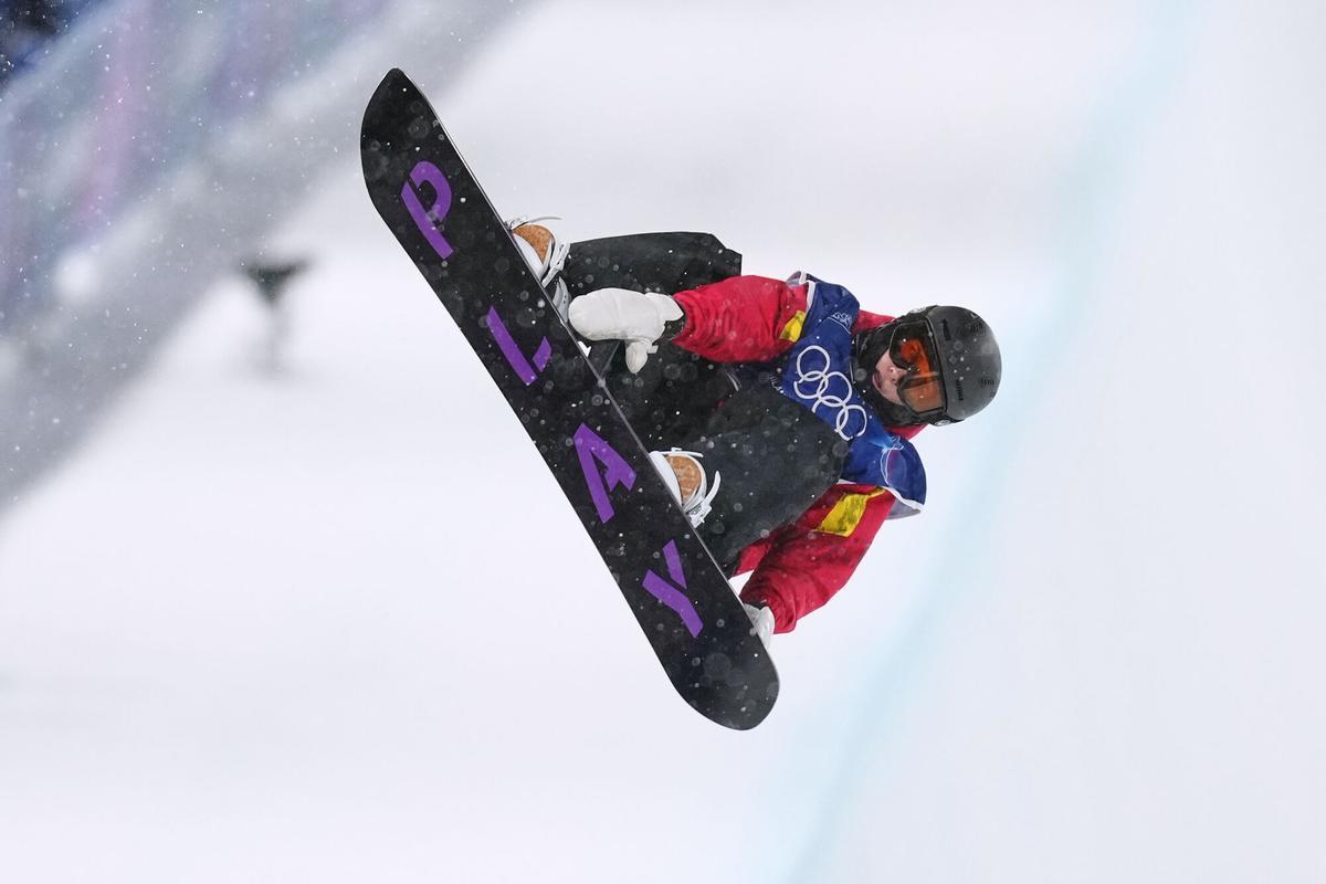 Queralt Castellet durante la final de halfpipe.