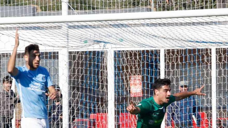 Davo celebra el gol del empate en el añadido.