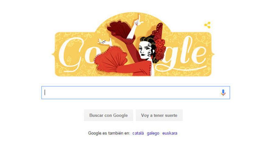 Google homenajea a Lola Flores en su nuevo doodle