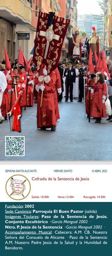 Información sobre la procesión de la cofradía de la Sentencia en la revista El Capuchino