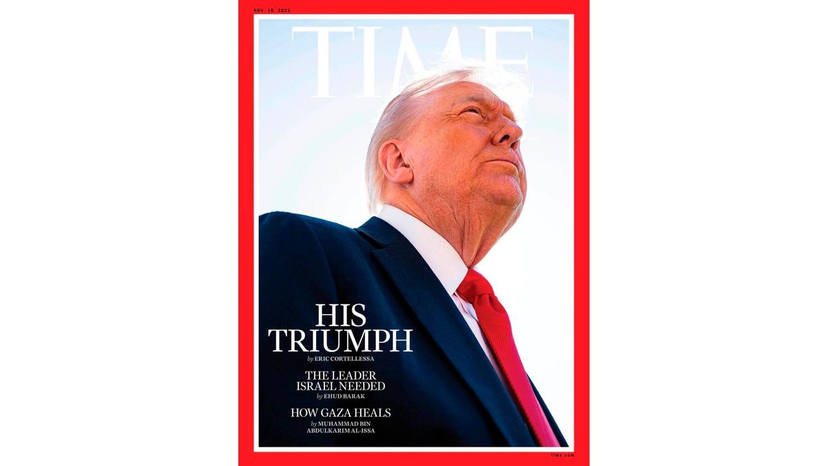 Trump, indignado con la foto de portada elegida por 'Time' para destacar su "triunfo" en Gaza