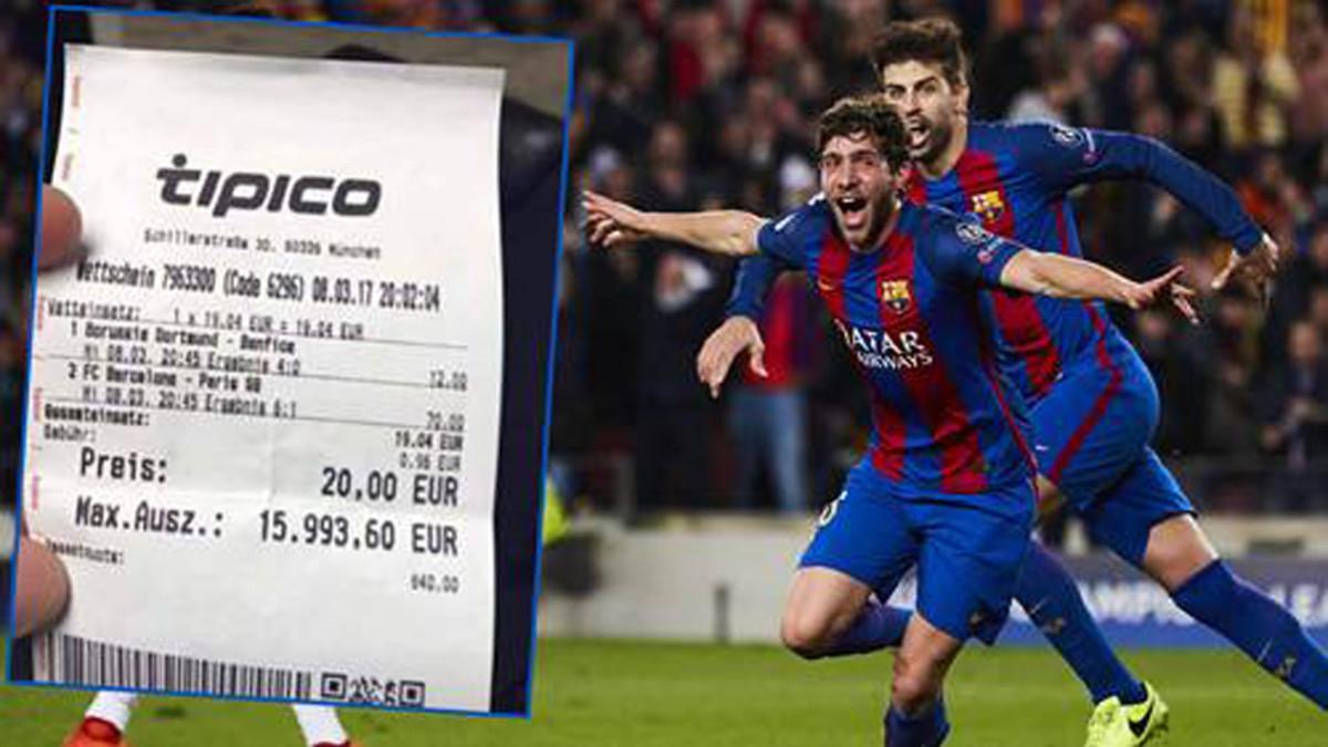 Un muniqués se llevó 16.000 euros al apostar al 6-1 del Barça