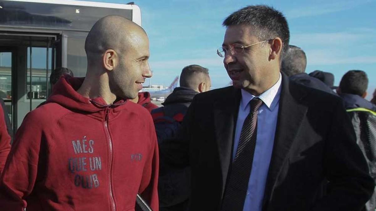 Bartomeu espera poder convencer a Mascherano para que no cambie de aires