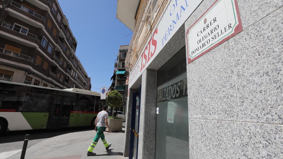 Calle Olegario Domarco Seller de Carrús que entra en el listado que el Ayuntamiento ha remitido a la Conselleria