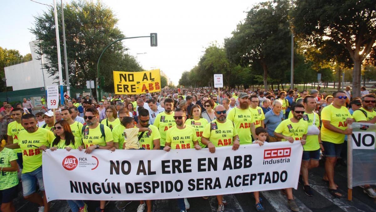 Los trabajadores de ABB agradecen el apoyo de Córdoba durante las protestas por el ERE