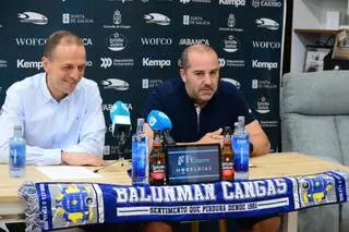 Presentación del nuevo entrenador del Frigoríficos del Morrazo,  Quique Domíngu