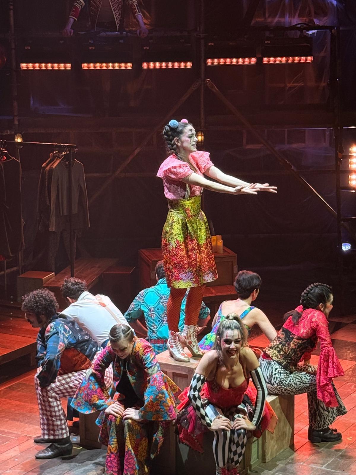 Teresa Abarca, en una de las funciones de 'Godspell' en Madrid.