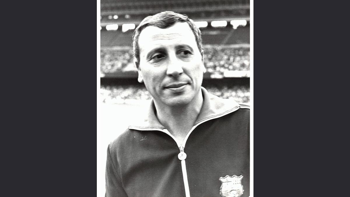 Jaume Olivé en una imagen de su etapa como responsable del fútbol formativo del FC Barcelona. También dirigió un partido de liga del filial en noviembre de 1980. Estuvo 14 años en la entidad azulgrana, entre 1972 y 1986