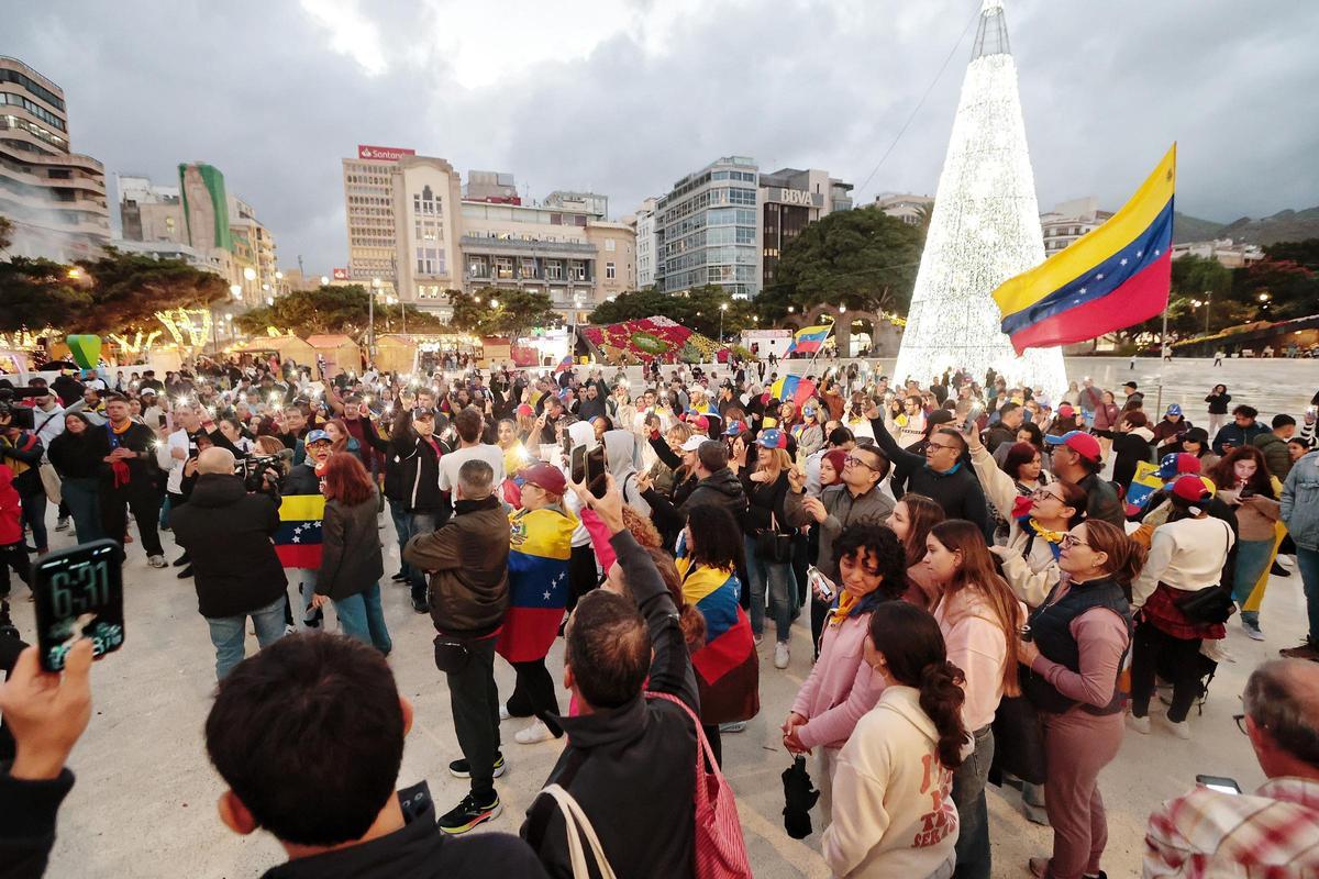 Concentración contra Maduro en plaza de España