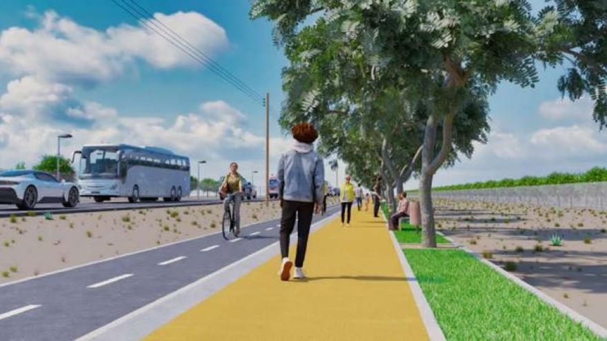 Torrevieja licita el primer tramo del carril bici y peatonal entre el Hospital y el casco urbano