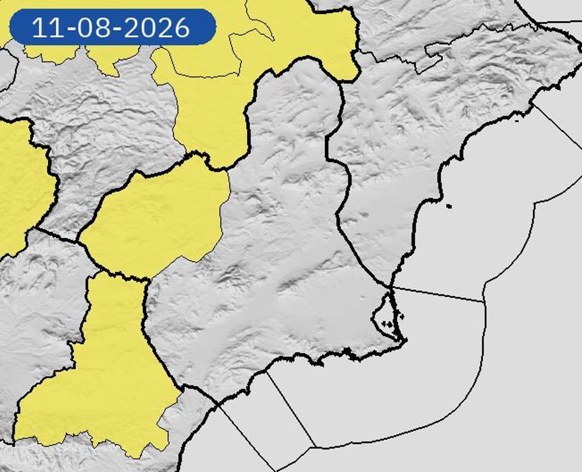 Mapa de avisos del 11/08/2026
