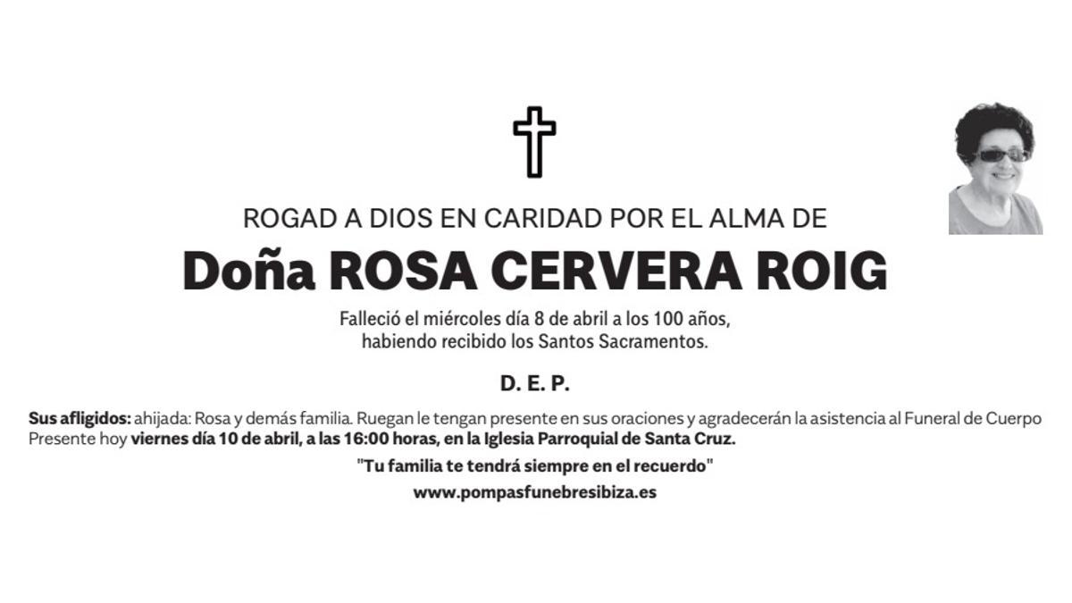 Esquela Rosa Cervera Roig