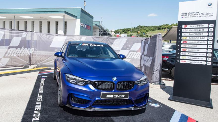 BMW solo ha fabricado 1.200 unidades del M3 CS, y un será para el piloto más rápido en los entrenamientos de MotoGP.