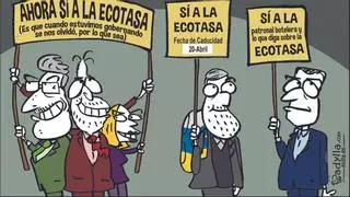 La 'Ecoguasa': la viñeta de Padylla con Clavijo, Ángel Víctor Torres y el resto de políticos canarios sobre la manifestación del 20 de abril