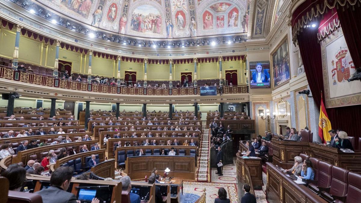 Vista del hemiciclo del Congreso de los Diputados durante una sesión plenaria. | EUROPA PRESS