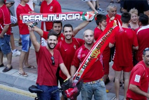 Manifestación en apoyo al Real Murcia