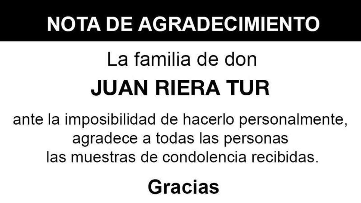 Nota Juan Riera Tur