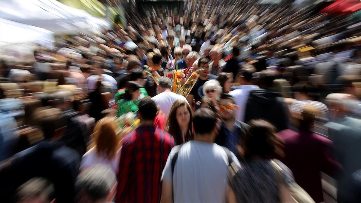 Ambiente del Día de Sant Jordi del pasado año.