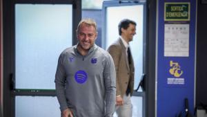 Hansi Flick, antes de la rueda de prensa