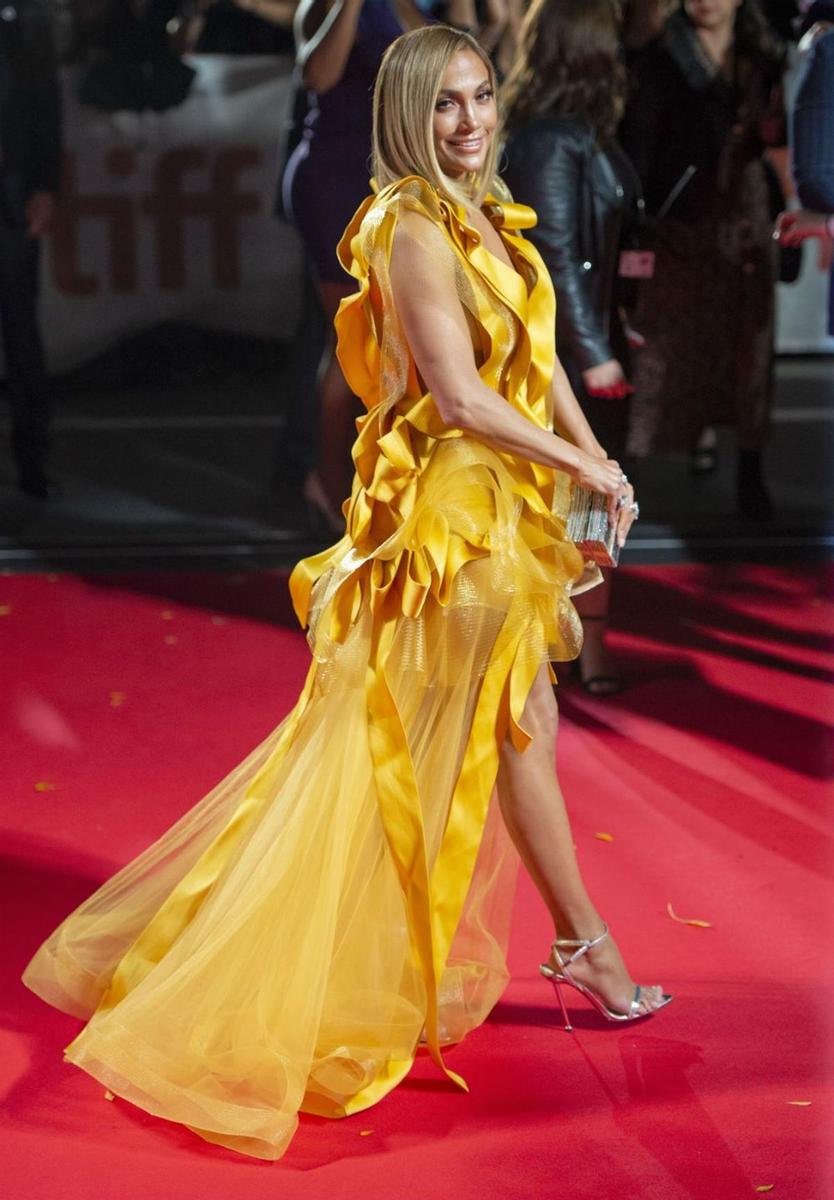 Jennifer López en la alfombra roja del Festival de cine de Toronto