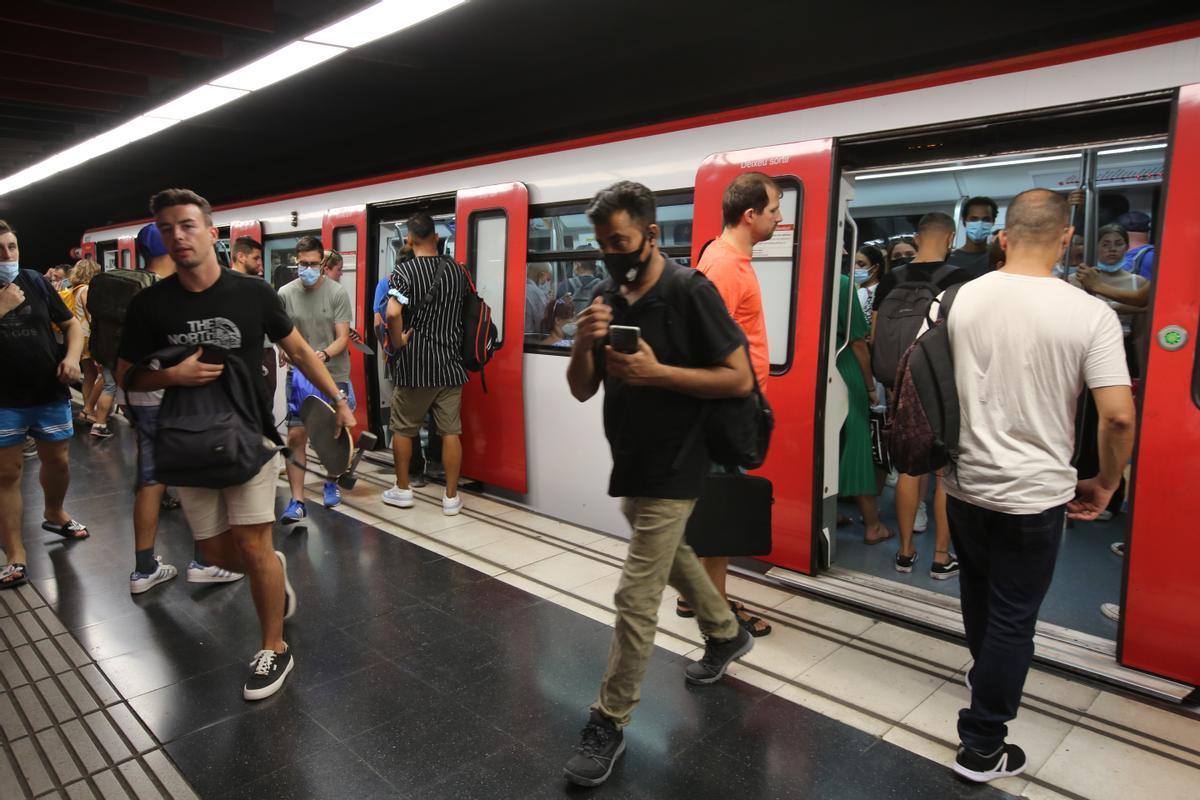 Calor en la L1 del metro de Barcelona