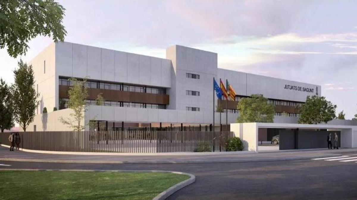 Recreació del futuro Palacio Justicia de Sagunt.