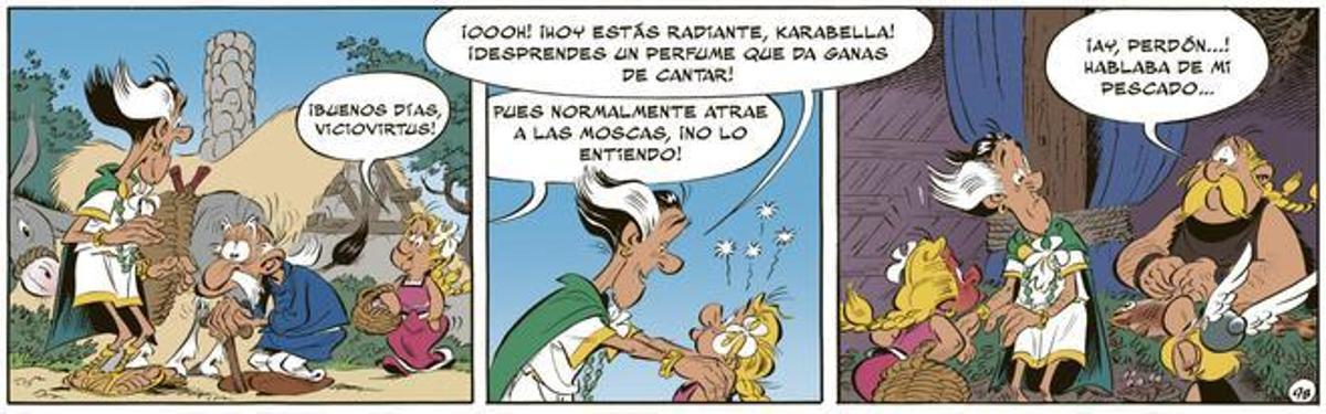 Viñeta de 'El lirio blanco', nuevo álbum de Astérix