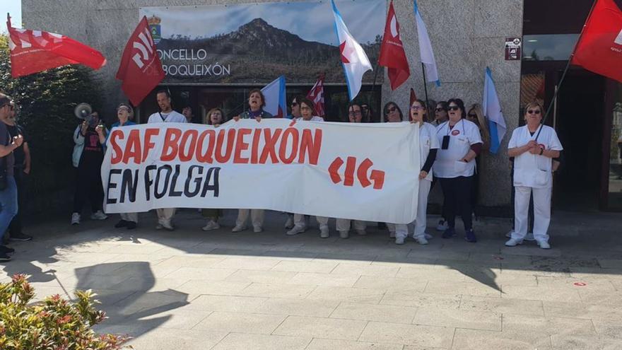 La plantilla del SAF de Boqueixón se moviliza para lograr mejoras en sus condiciones laborales