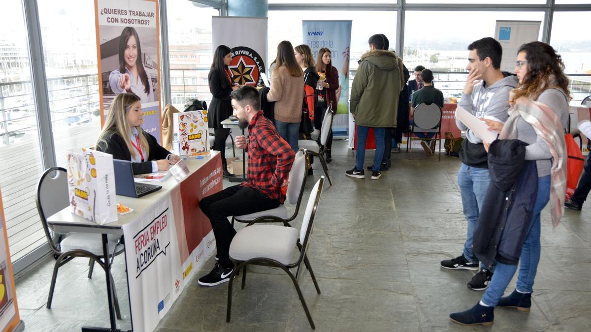 Feria de Empleo de la Cámara de Comercio de A Coruña en Palexco en 2018.