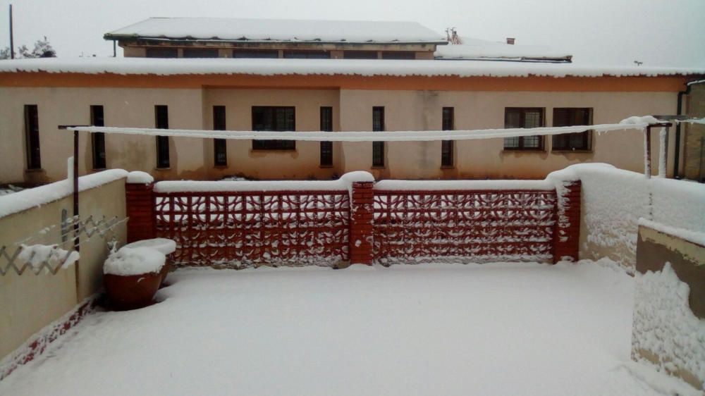 La nieve cubre Vilafranca.