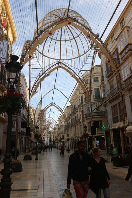 Luces de Navidad en el Centro de Málaga.